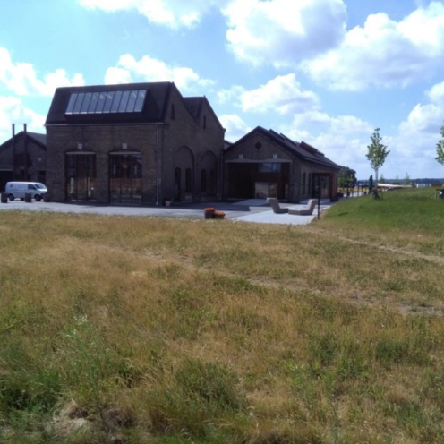 De gamle værkstedsbygninger taget i brug af Nyborg Destilleri, som har indrettet destillationsfaciliteter og restaurant i bygningerne. Foto: Jørgen Havshøi.