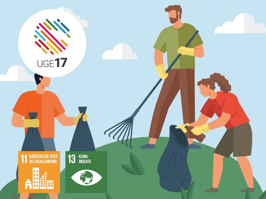 Uge17 logo. Verdensmål 11 og 13.