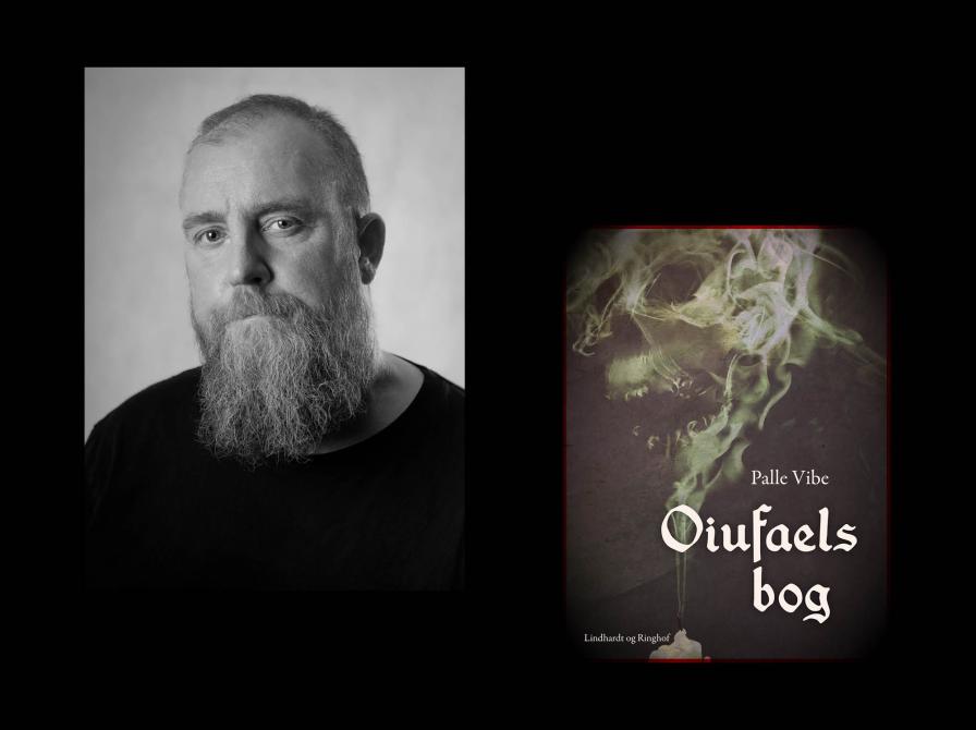 Portræt af Holger S. Jørgensen og bogforsiden til Oiufaels bog.