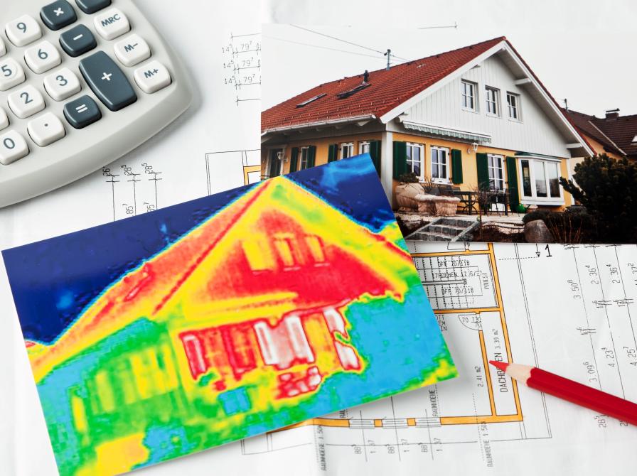 Termisk billede af hus.